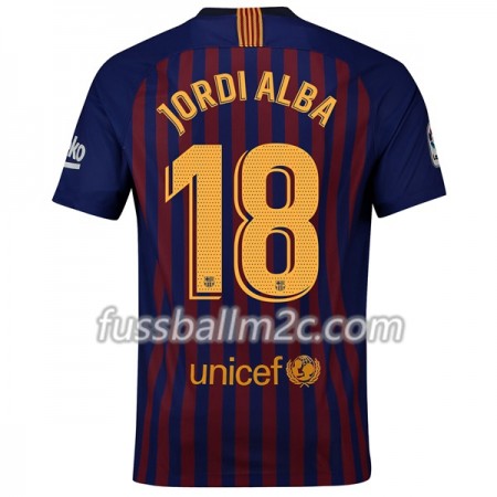 Fußballtrikots FC Barcelona Jordi Alba 18 Heim Trikotsatz 2018-2019